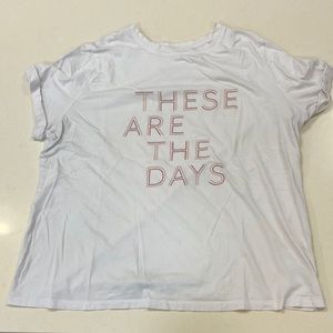 White burgundy and pink T-shirt